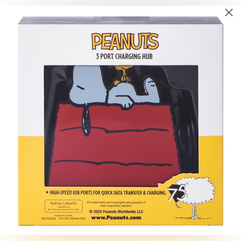 Peanuts 3 port Charging Hub Brand New - Picture 2 of 10